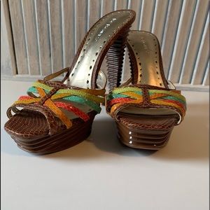 BCBGirls multi colored heels